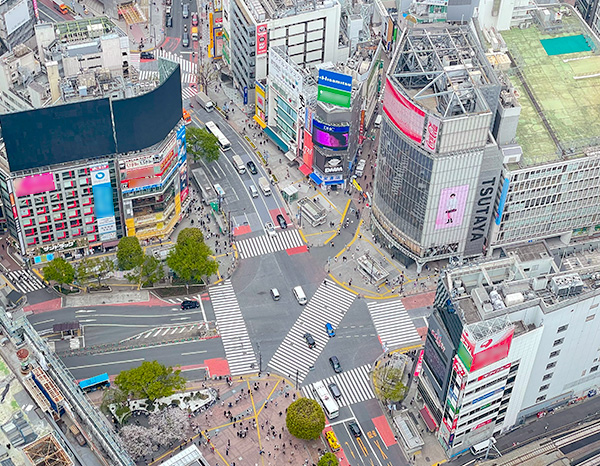 街を上空から撮影